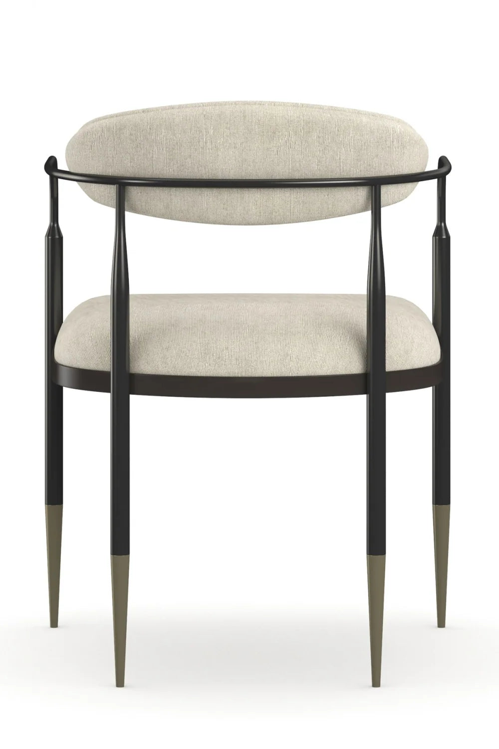Luxury Bronze Framed Modern Dining Armchair European Style for Villa