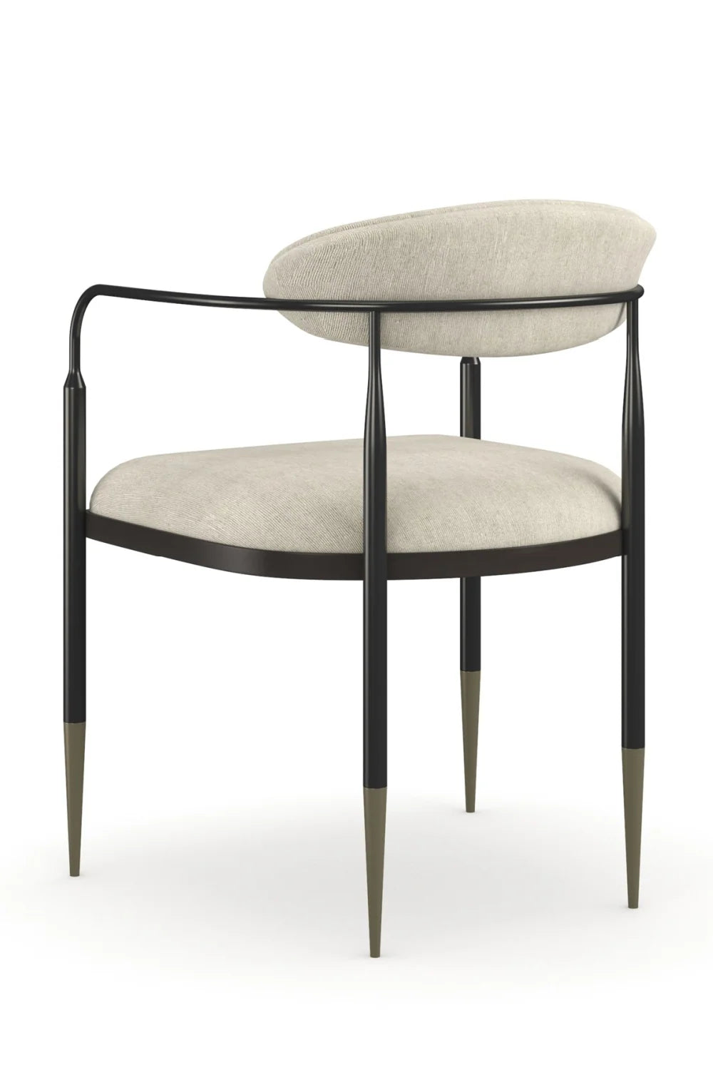 Luxury Bronze Framed Modern Dining Armchair European Style for Villa