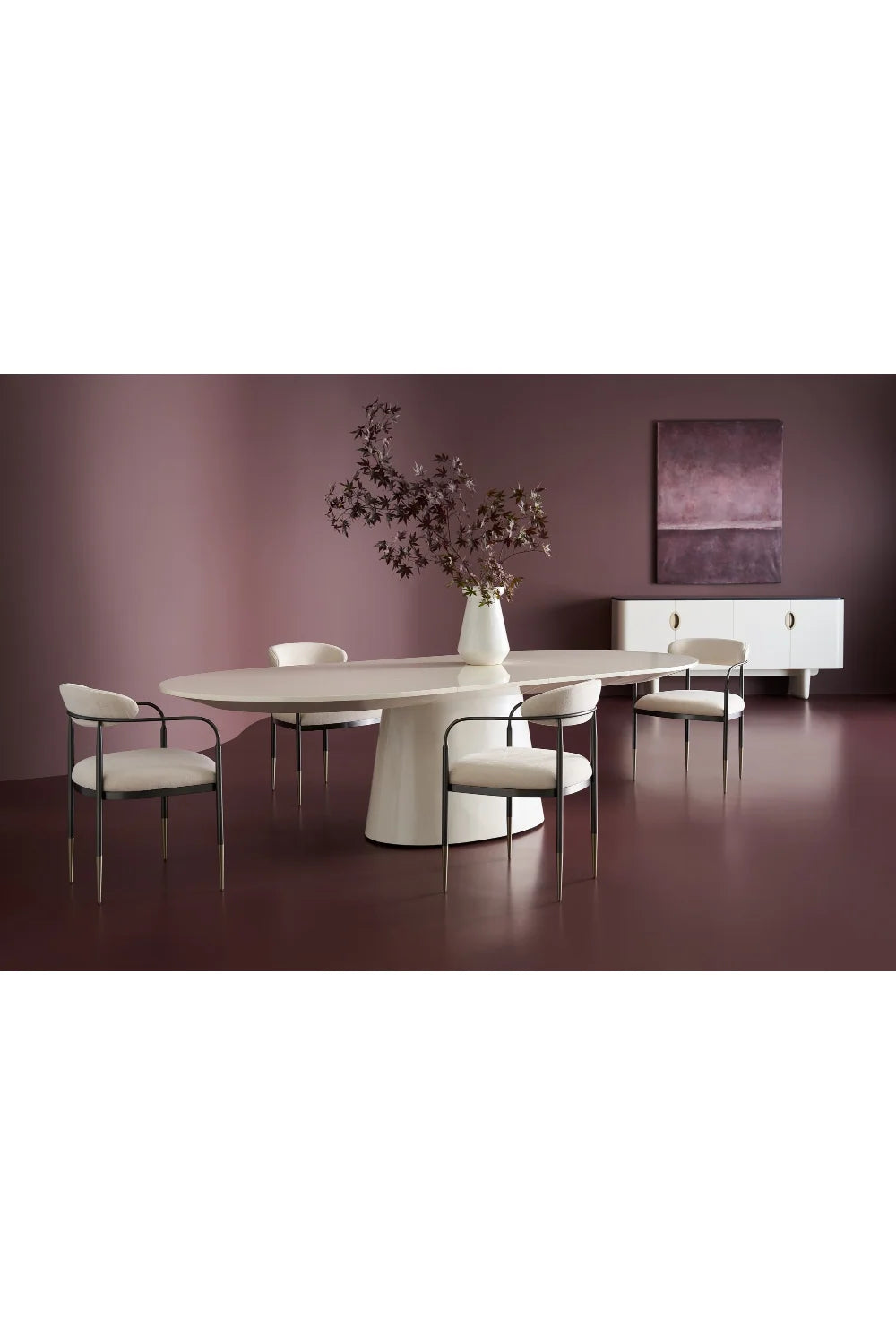 Luxury Bronze Framed Modern Dining Armchair European Style for Villa