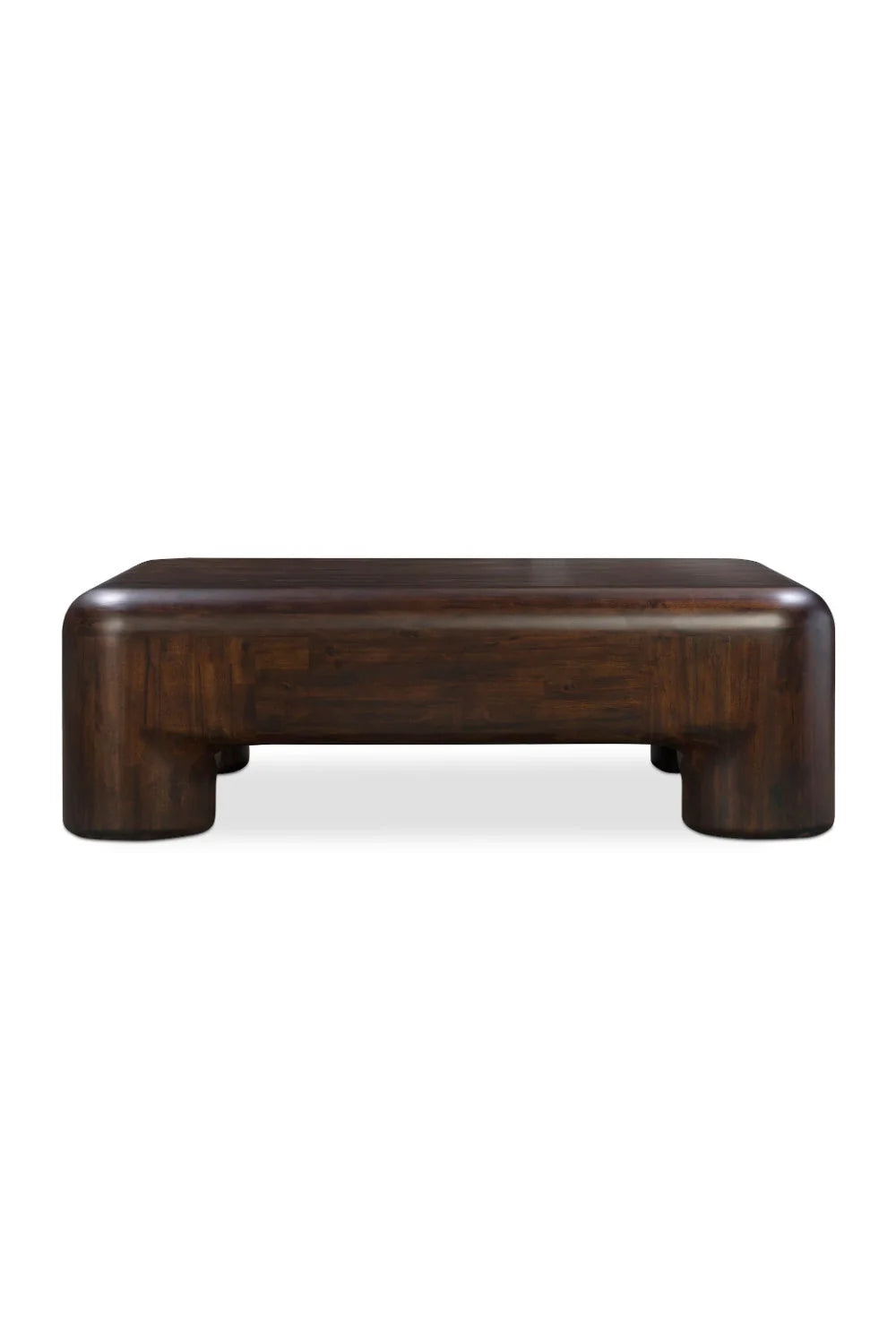 Luxury Brown Acacia Coffee Table Modern Italian Style for Villa
