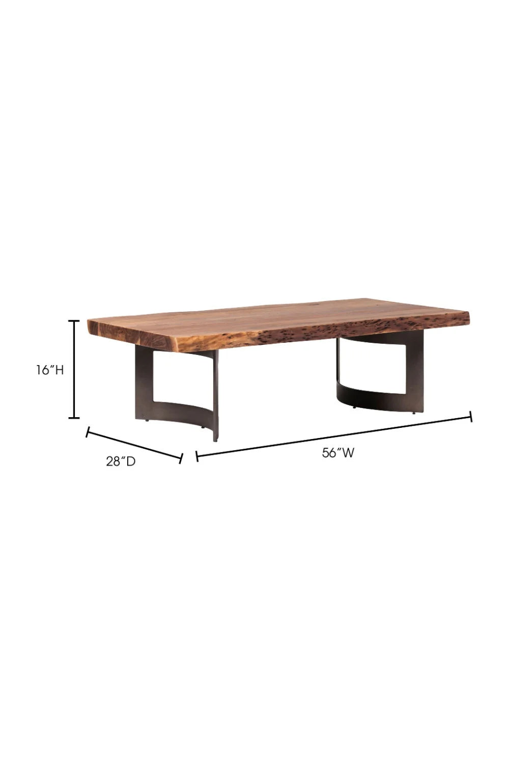 Luxury Brown Acacia Coffee Table Modern Italian Style for Villa