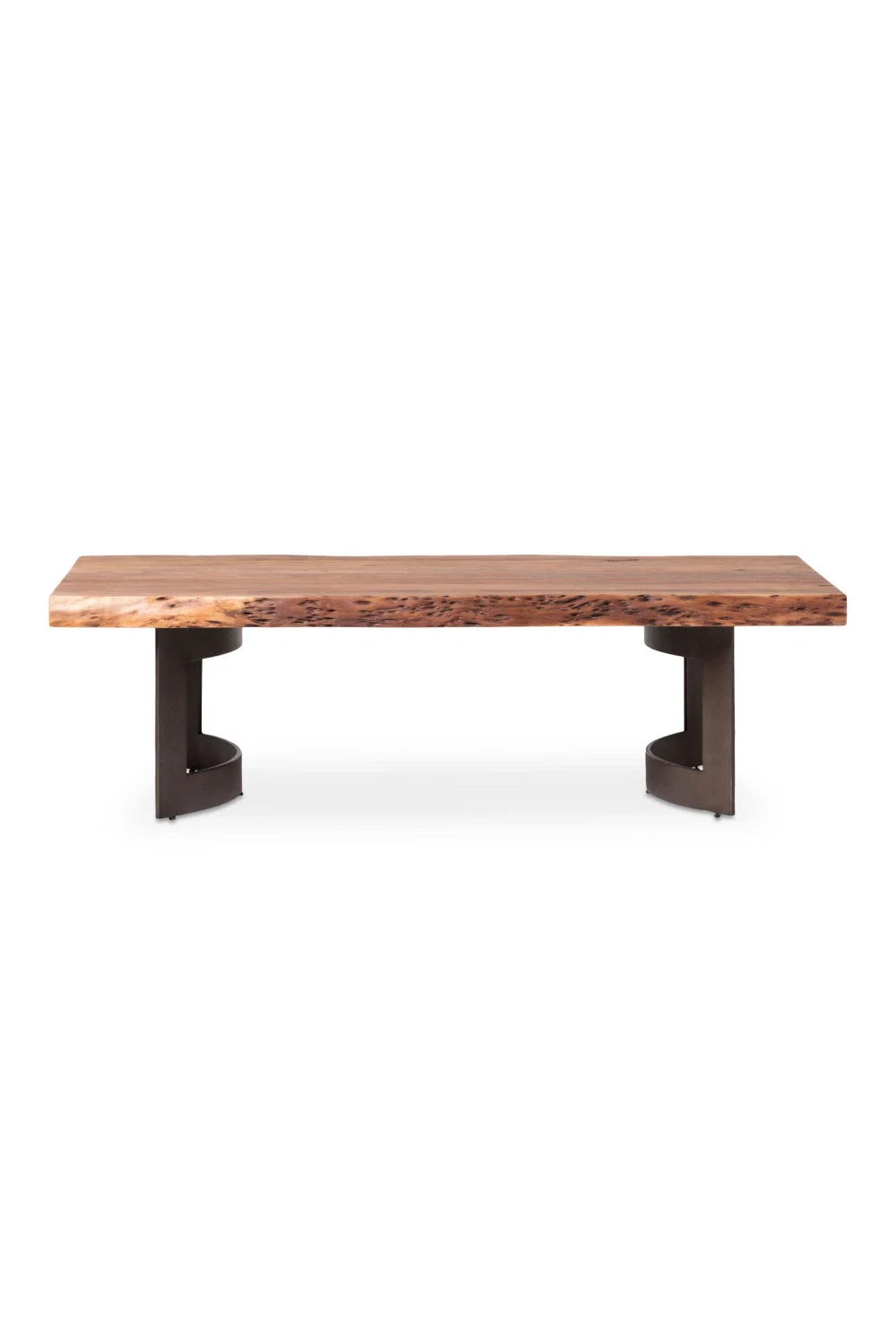 Luxury Brown Acacia Coffee Table Modern Italian Style for Villa