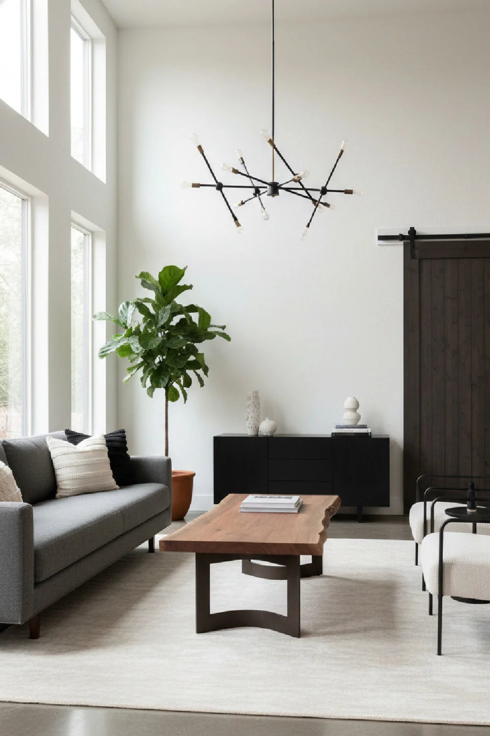 Luxury Brown Acacia Coffee Table Modern Italian Style for Villa