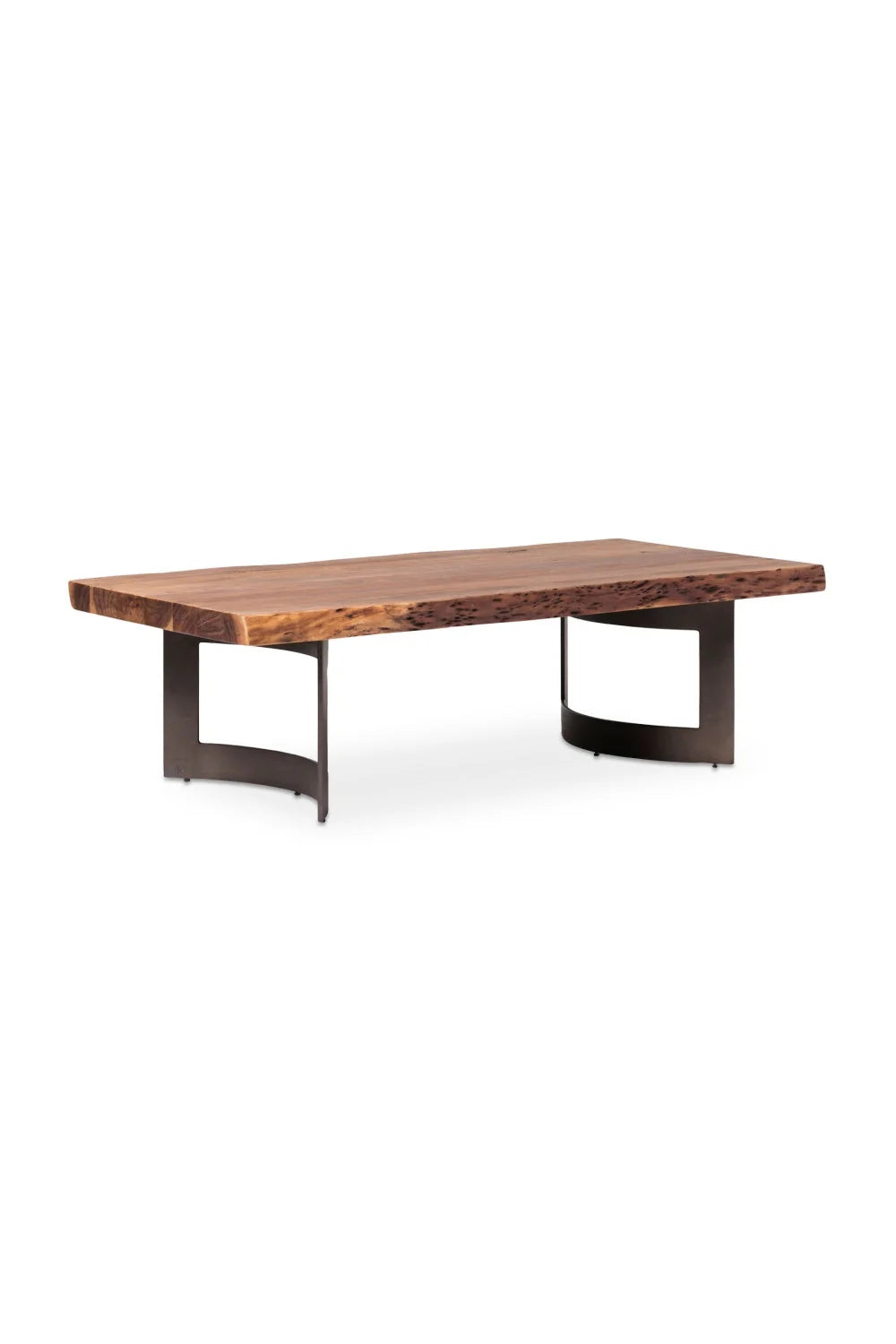 Luxury Brown Acacia Coffee Table Modern Italian Style for Villa