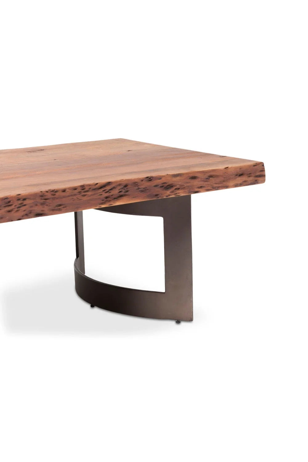 Luxury Brown Acacia Coffee Table Modern Italian Style for Villa