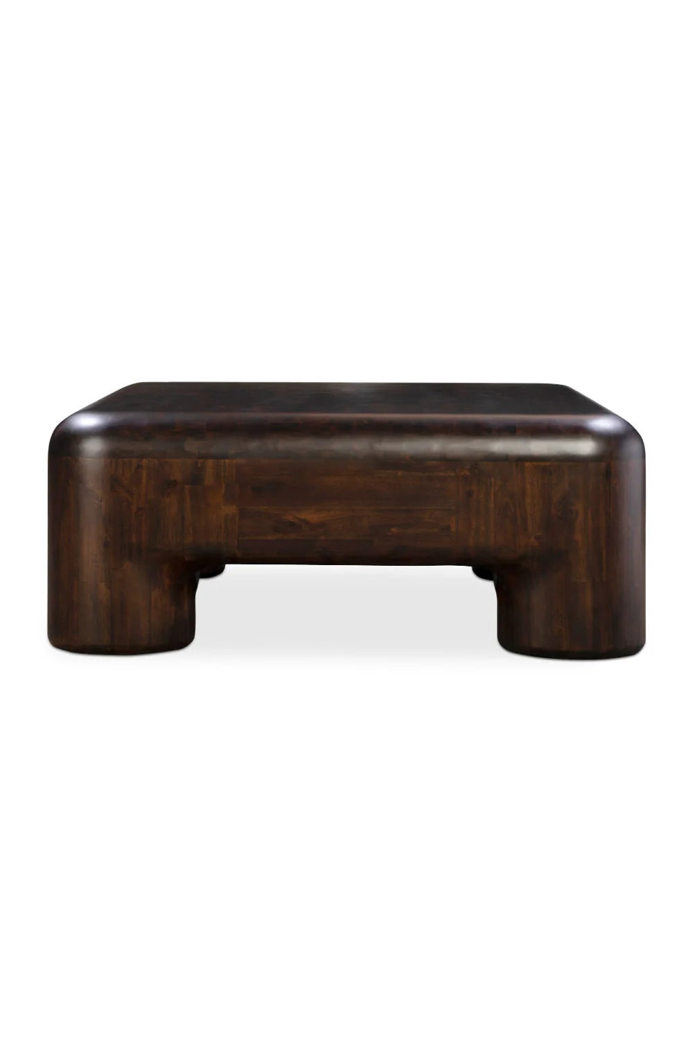 Luxury Brown Acacia Coffee Table Modern Italian Style for Villa