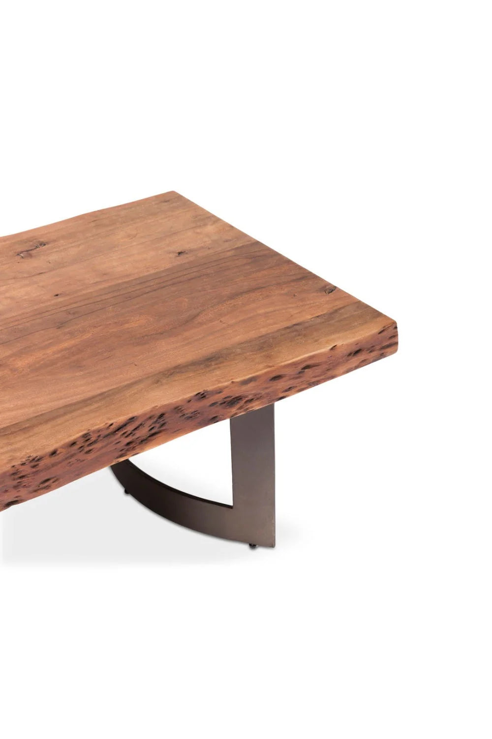 Luxury Brown Acacia Coffee Table Modern Italian Style for Villa