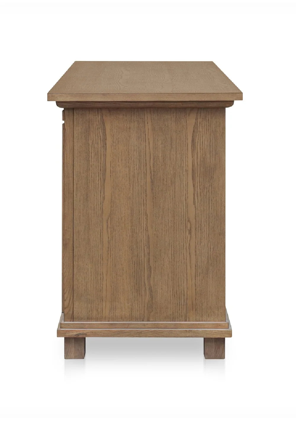 Luxury Brown Ash 4-Door Sideboard European Style for Villa