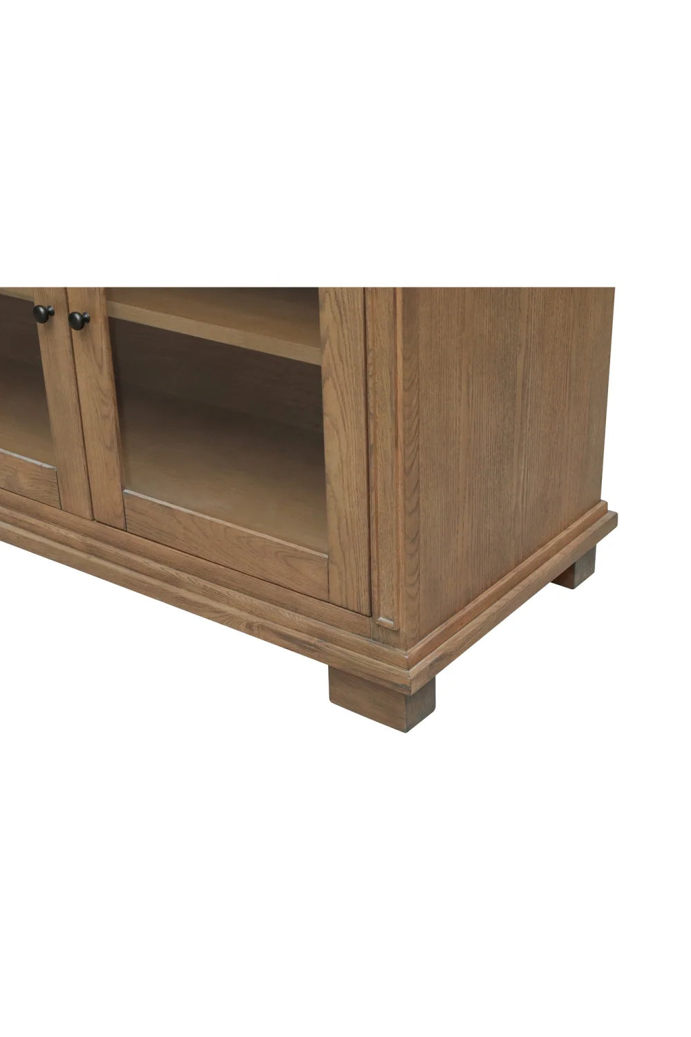 Luxury Brown Ash 4-Door Sideboard European Style for Villa