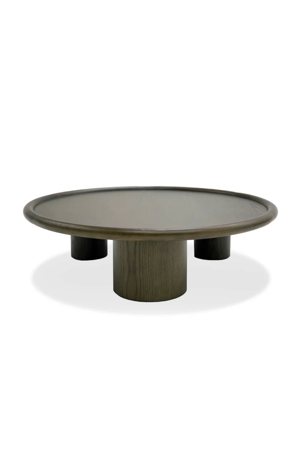 Luxury Brown Ash Round Nesting Tables Modern Italian Style for Villa