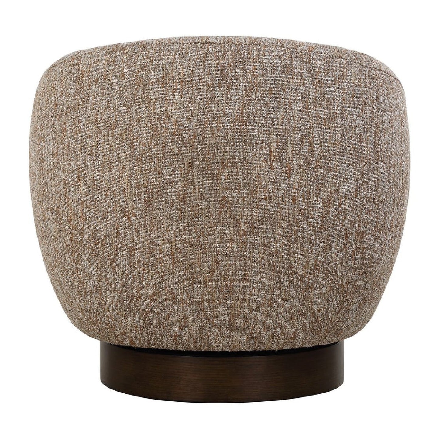 Luxury Brown Barrel Swivel Lounge Chair Modern Italian Style for Villa