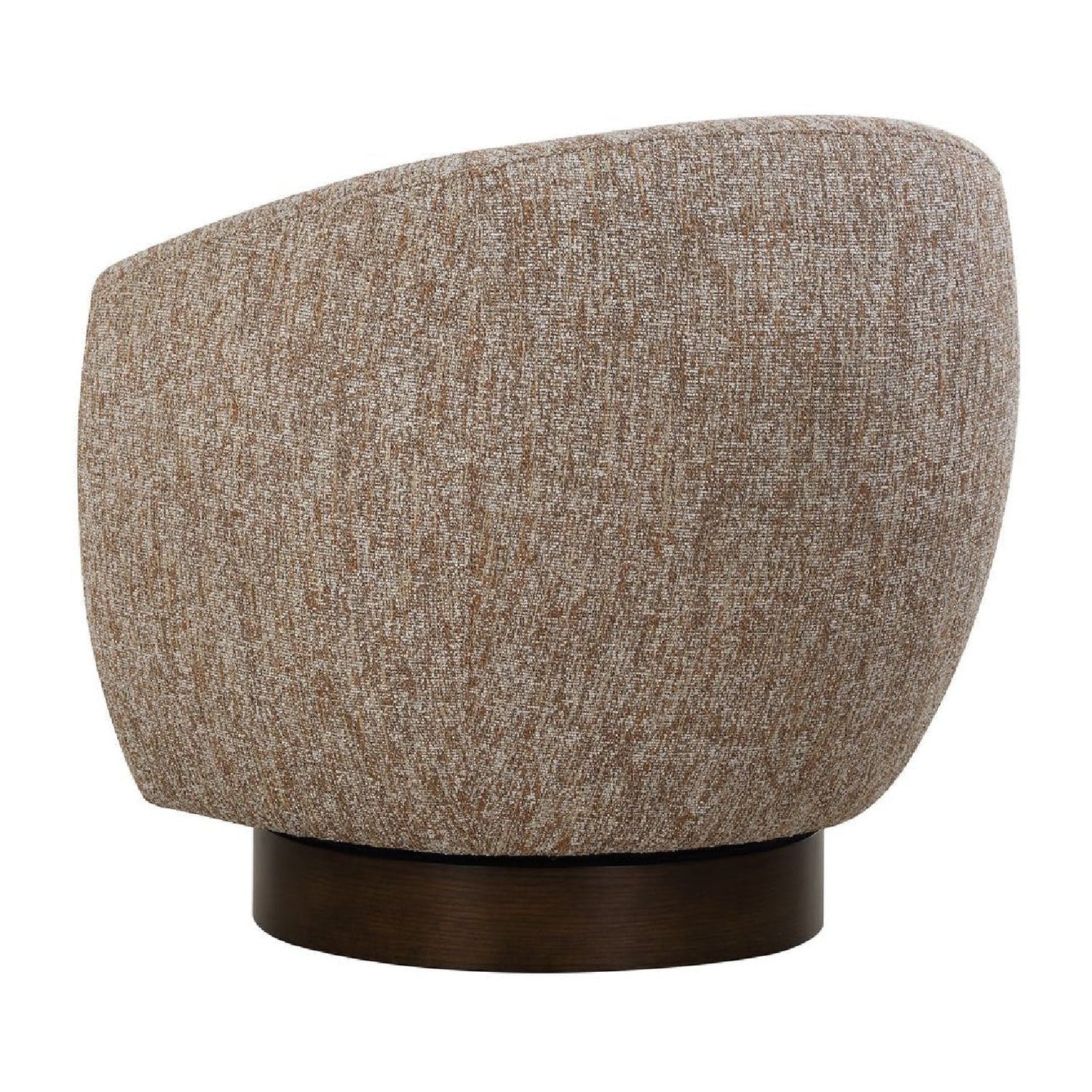 Luxury Brown Barrel Swivel Lounge Chair Modern Italian Style for Villa