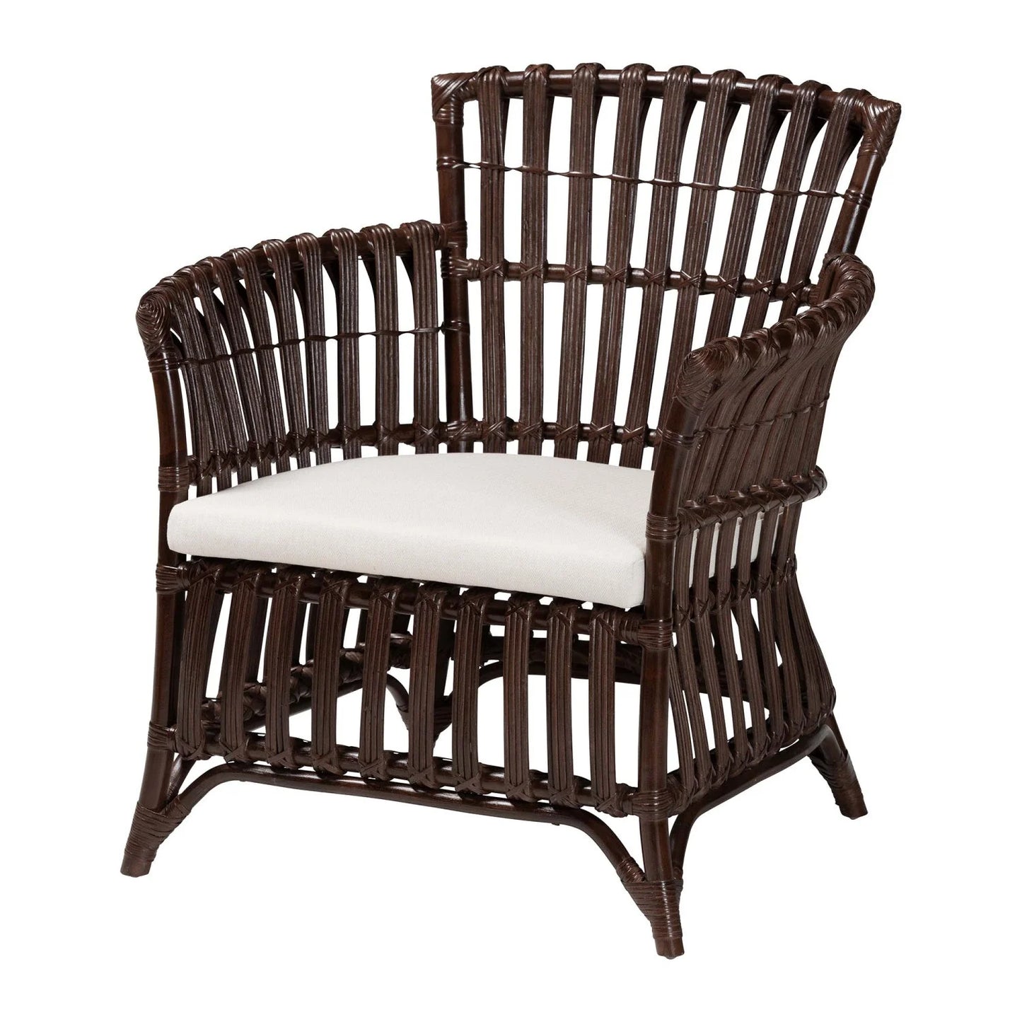 Luxury Brown Bohemian Accent Chair Modern Italian Style for Villa