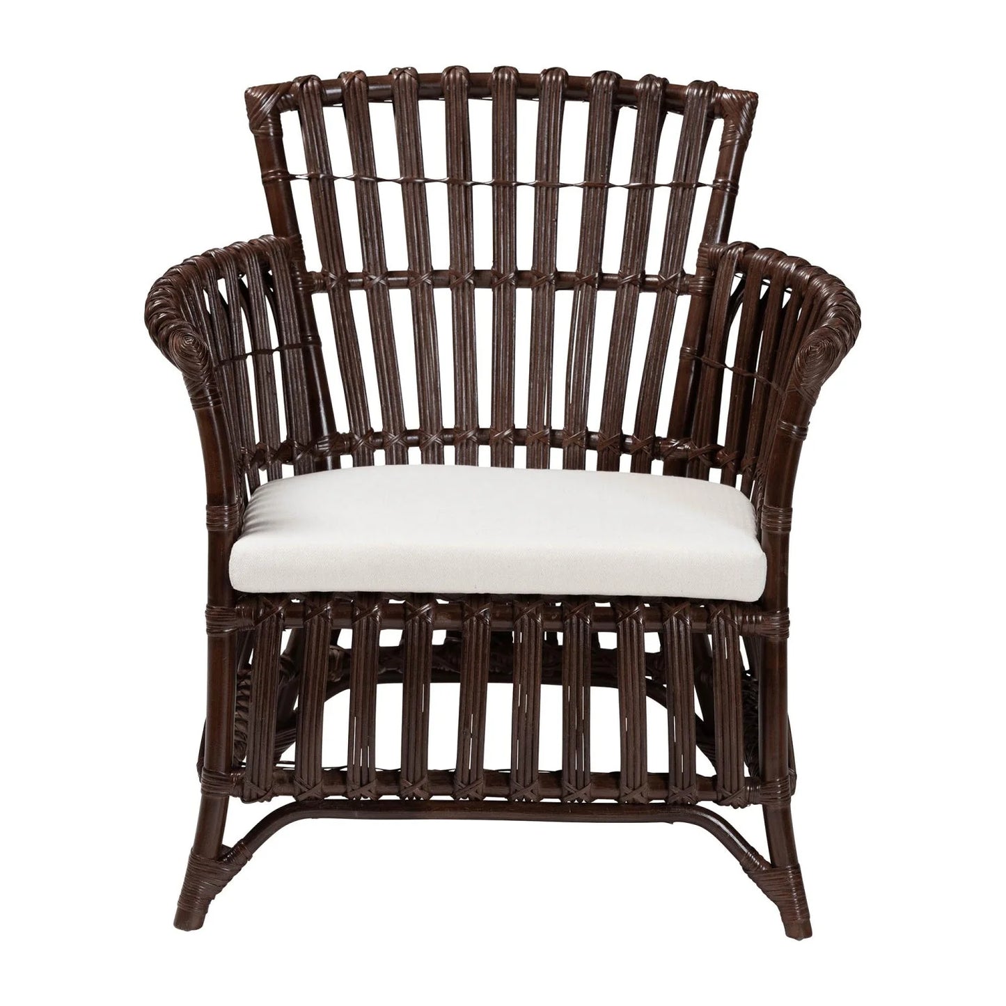 Luxury Brown Bohemian Accent Chair Modern Italian Style for Villa