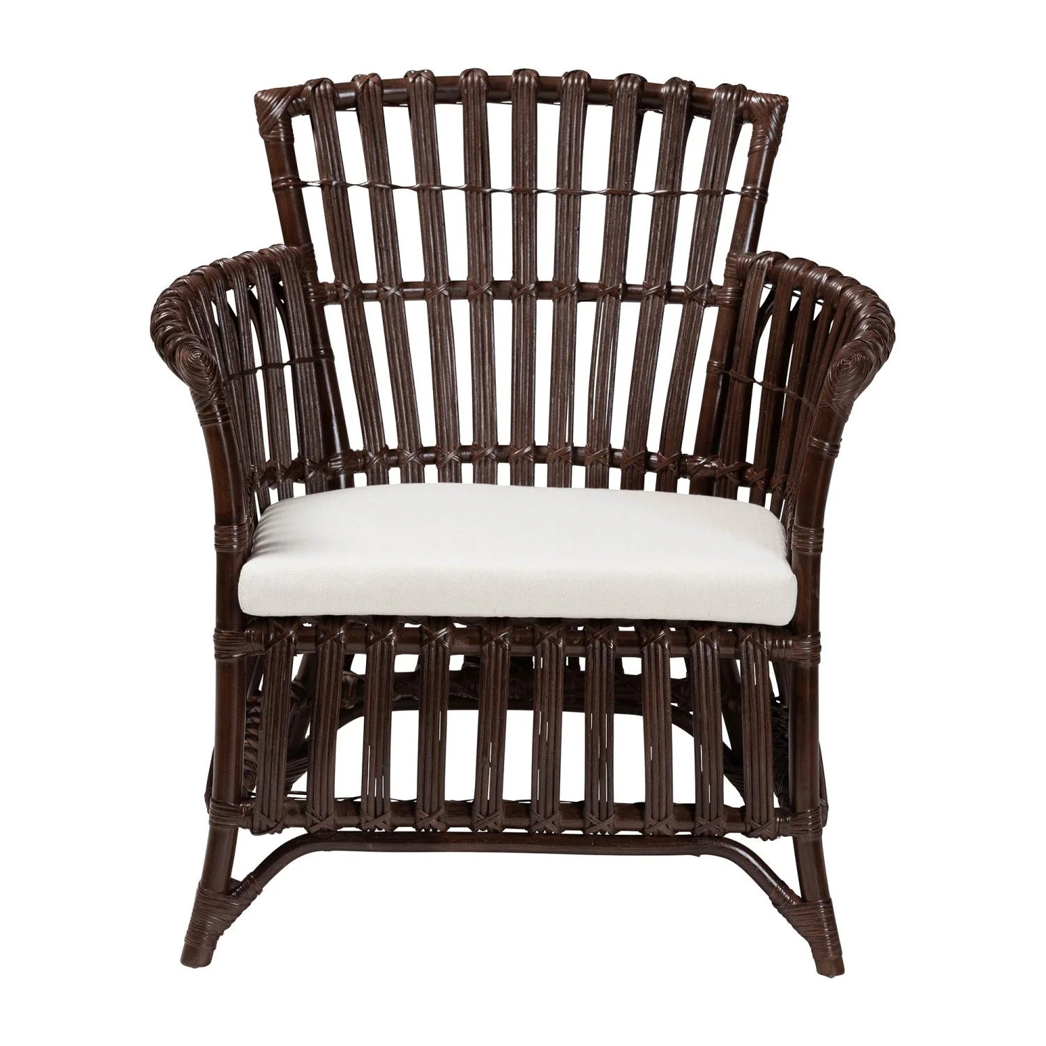 Luxury Brown Bohemian Accent Chair Modern Italian Style for Villa