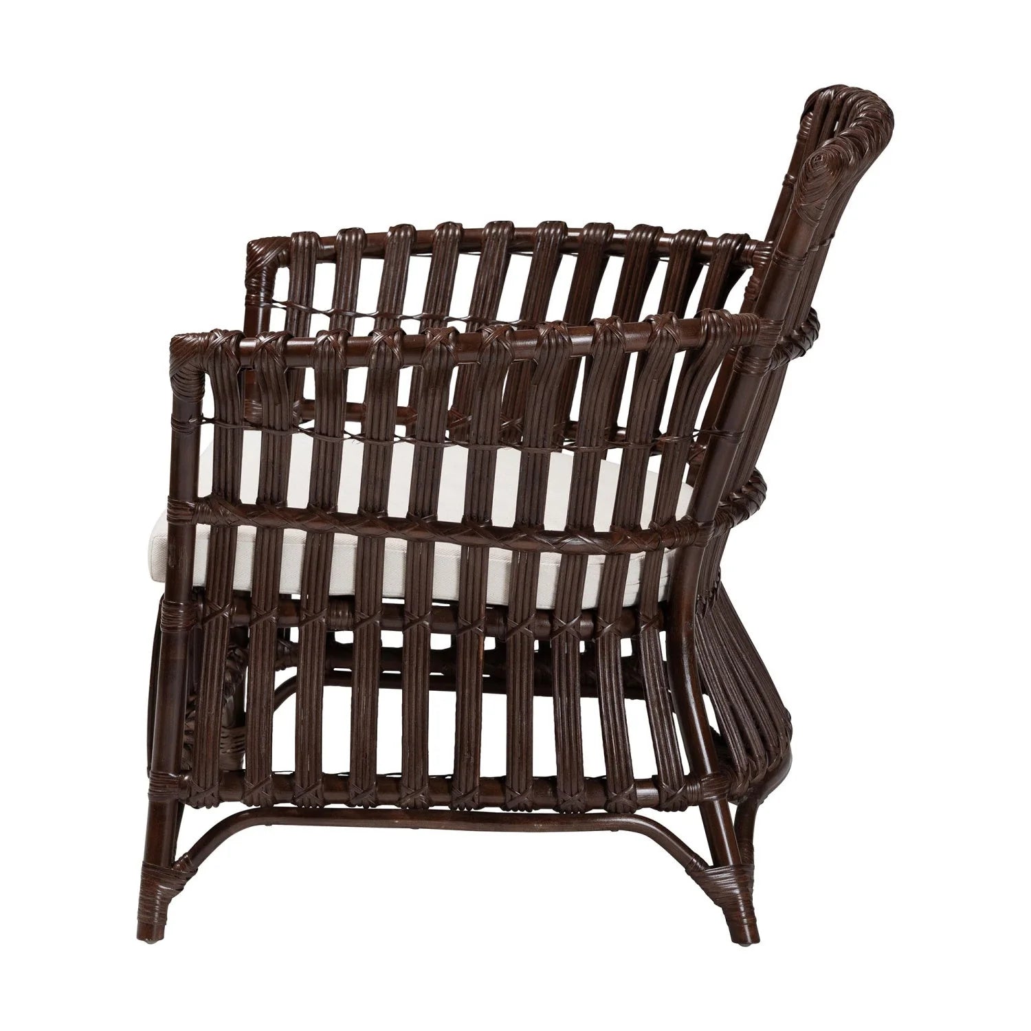 Luxury Brown Bohemian Accent Chair Modern Italian Style for Villa