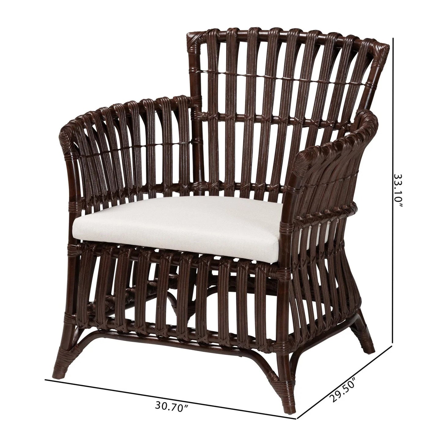 Luxury Brown Bohemian Accent Chair Modern Italian Style for Villa