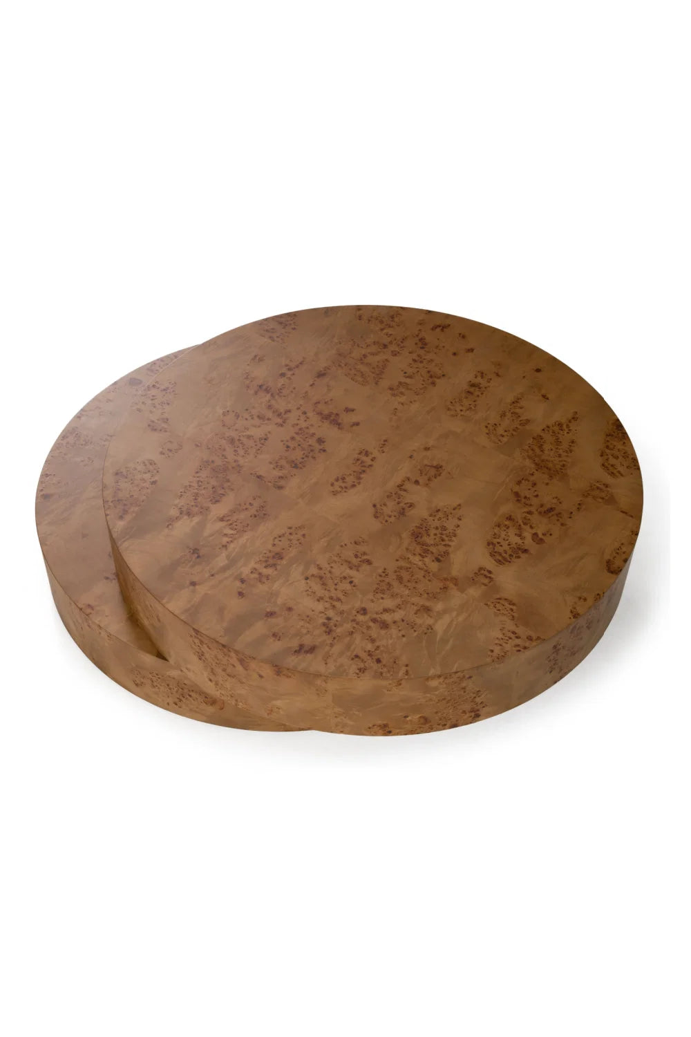 Luxury Brown Burl Wood Coffee Table Modern Italian Style for Villa