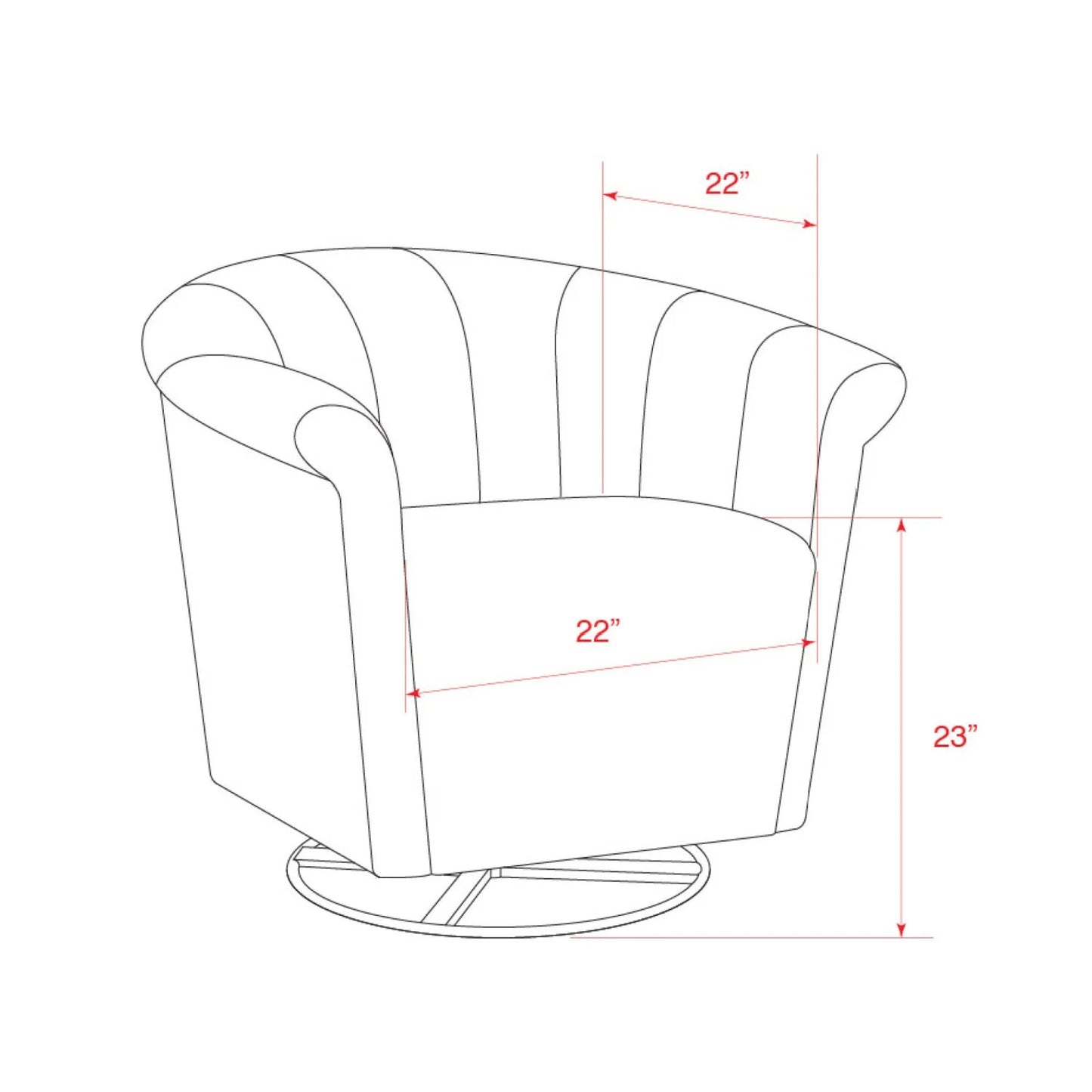 Luxury Brown Cotton Swivel Accent Chair Modern Italian Style for Villa