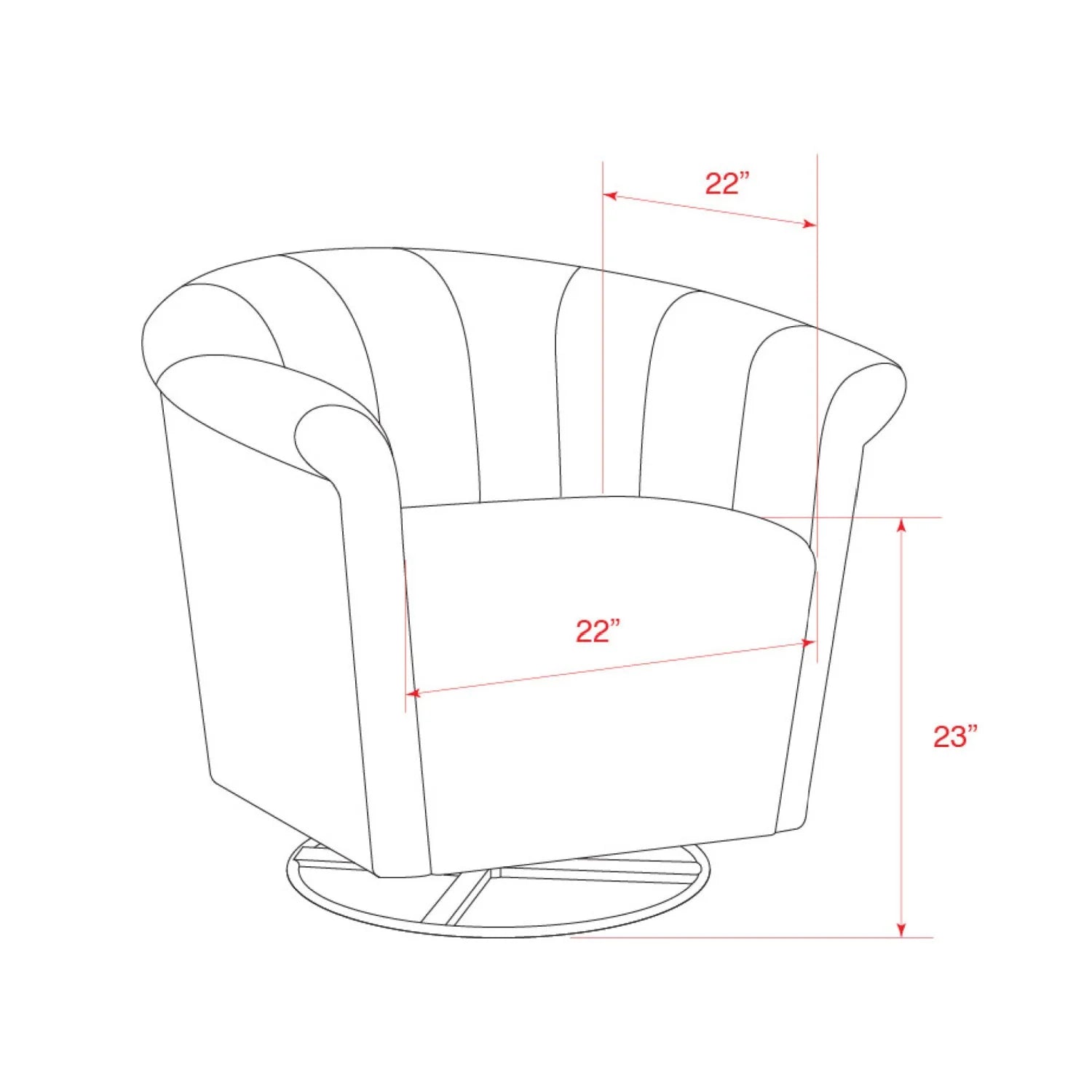 Luxury Brown Cotton Swivel Accent Chair Modern Italian Style for Villa