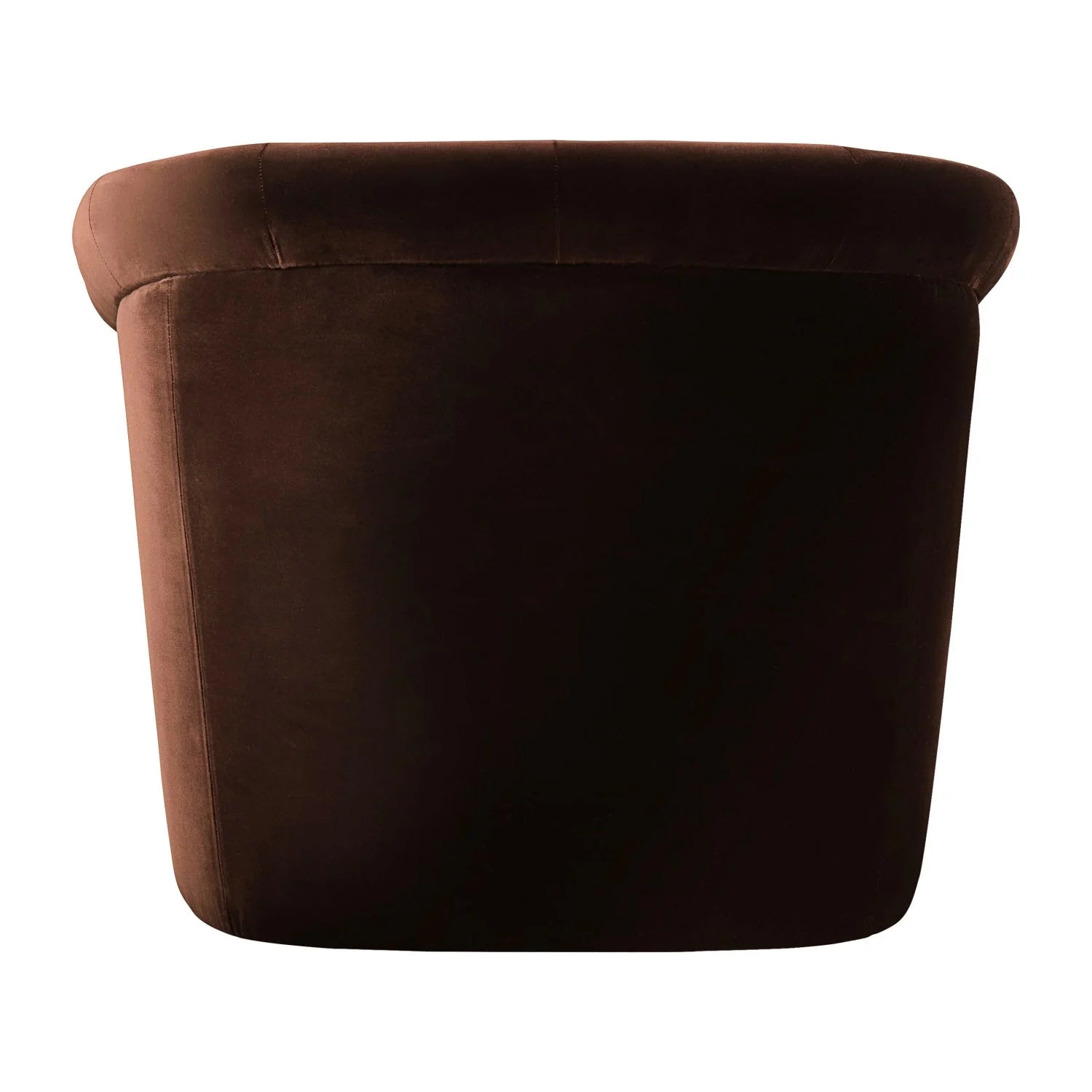 Luxury Brown Cotton Swivel Accent Chair Modern Italian Style for Villa