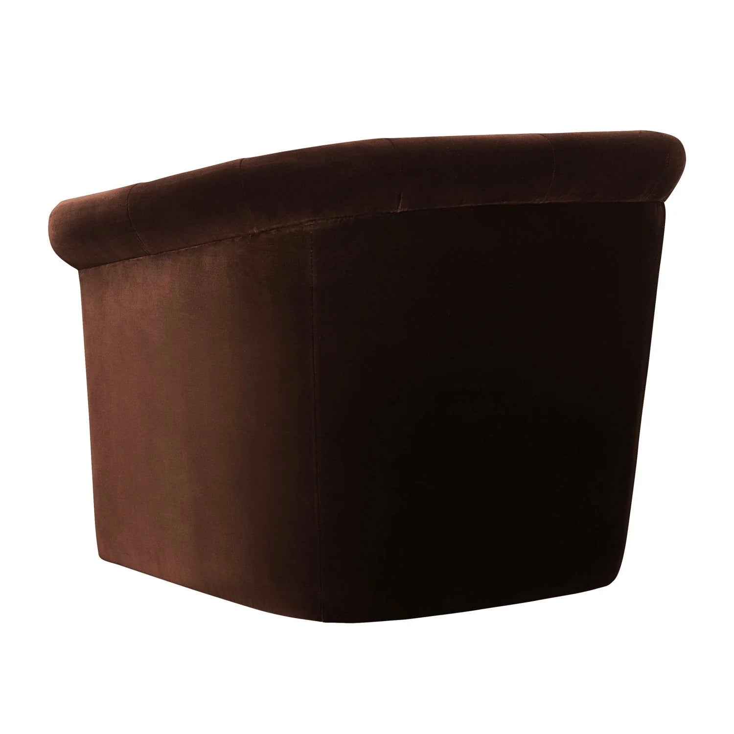 Luxury Brown Cotton Swivel Accent Chair Modern Italian Style for Villa