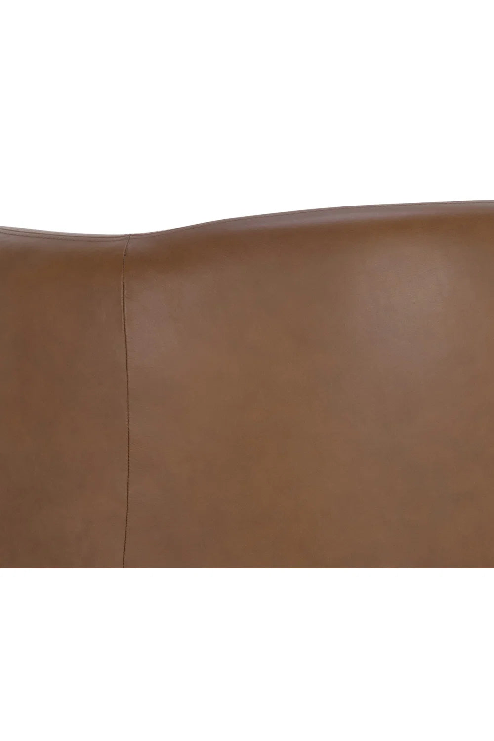 Luxury Brown Curved Leather Lounge Chair Modern Italian Style for Villa