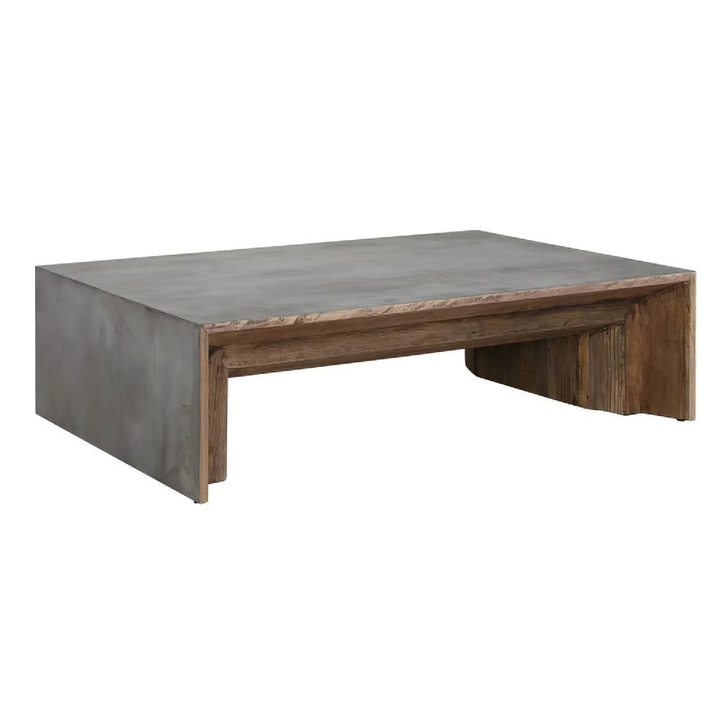 Luxury Brown Elm Wood Coffee Table Modern Italian Style for Villa