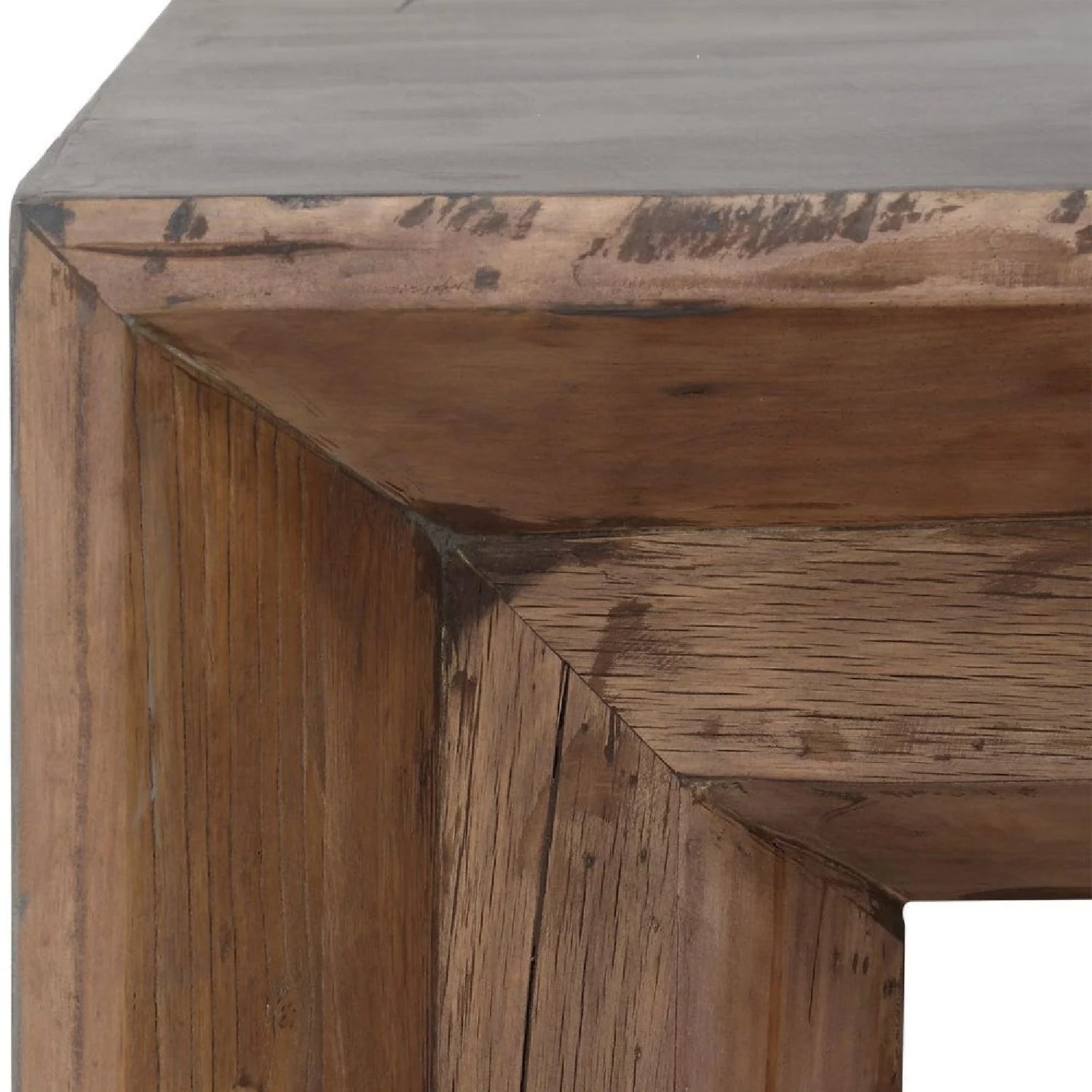 Luxury Brown Elm Wood Coffee Table Modern Italian Style for Villa