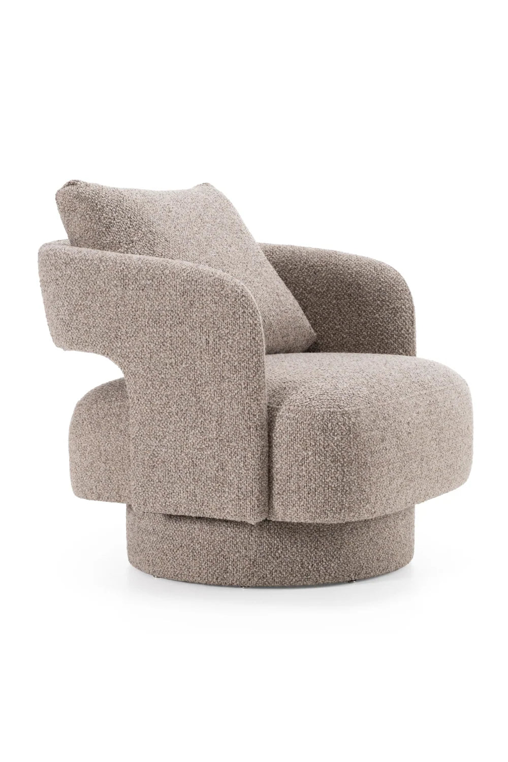 Luxury Brown Fabric Accent Chair Modern Italian Style for Villa