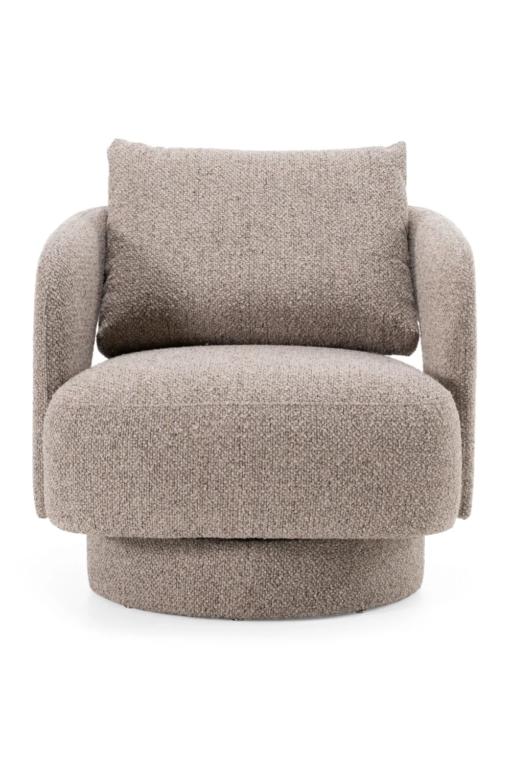 Luxury Brown Fabric Accent Chair Modern Italian Style for Villa