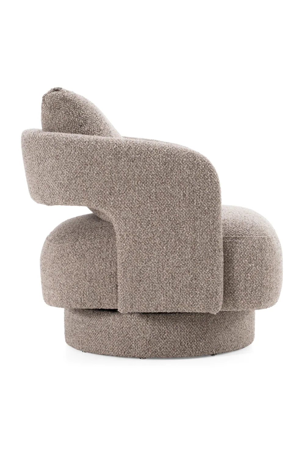 Luxury Brown Fabric Accent Chair Modern Italian Style for Villa