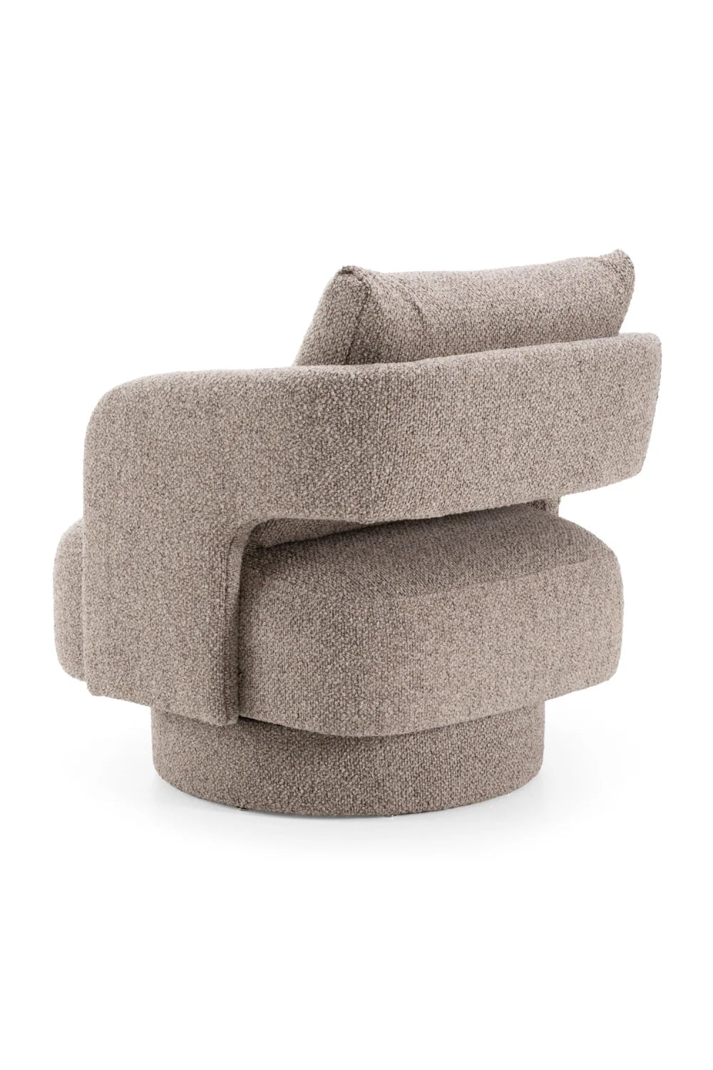 Luxury Brown Fabric Accent Chair Modern Italian Style for Villa