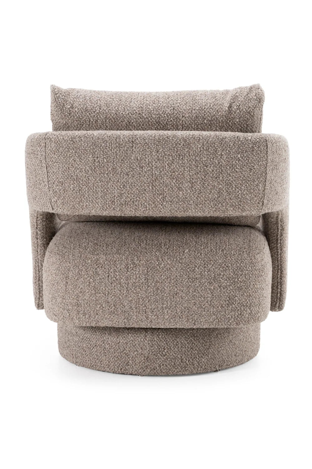 Luxury Brown Fabric Accent Chair Modern Italian Style for Villa