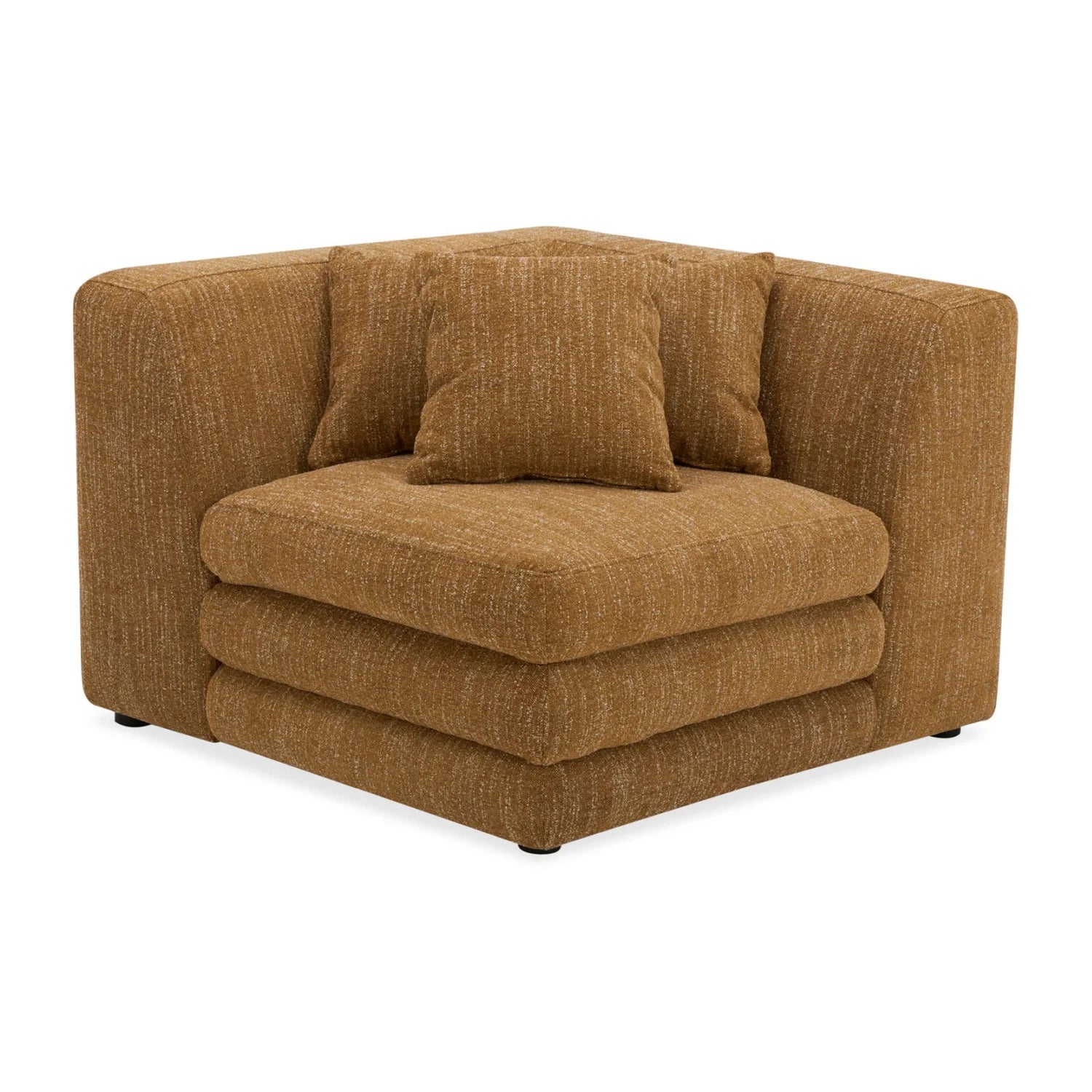 Luxury Brown Fabric Corner Chair Modern Italian Style for Villa