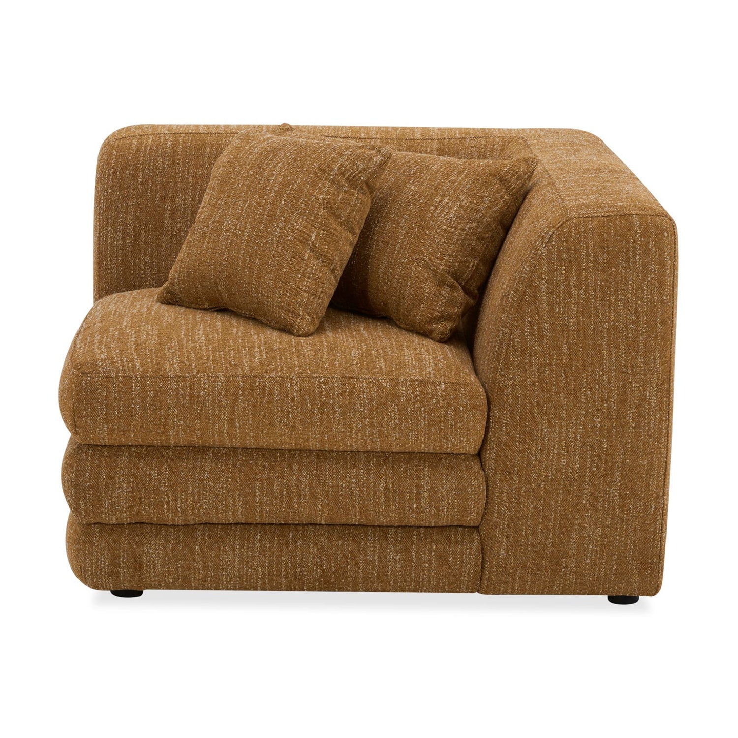 Luxury Brown Fabric Corner Chair Modern Italian Style for Villa