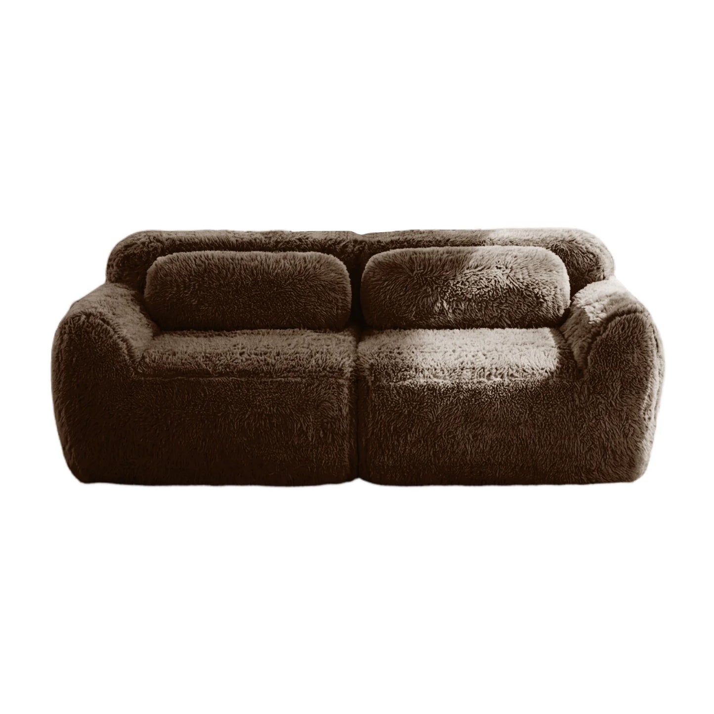 Luxury Brown Fabric Modular Sofa Modern Italian Style for Villa