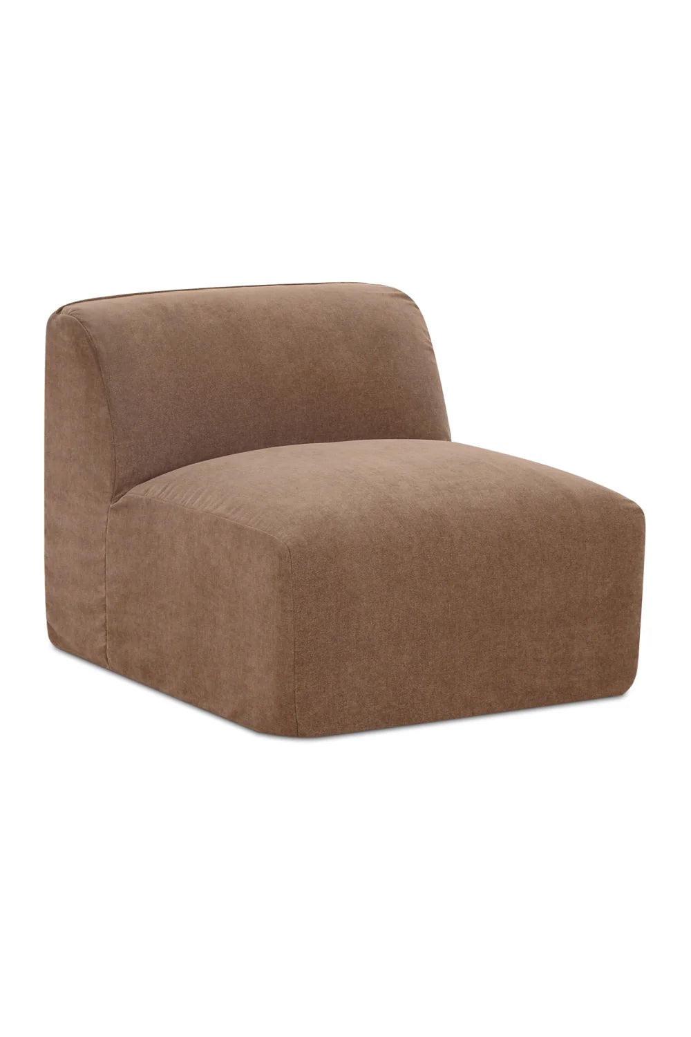 Luxury Brown Fabric Modular Sofa Modern Italian Style for Villa