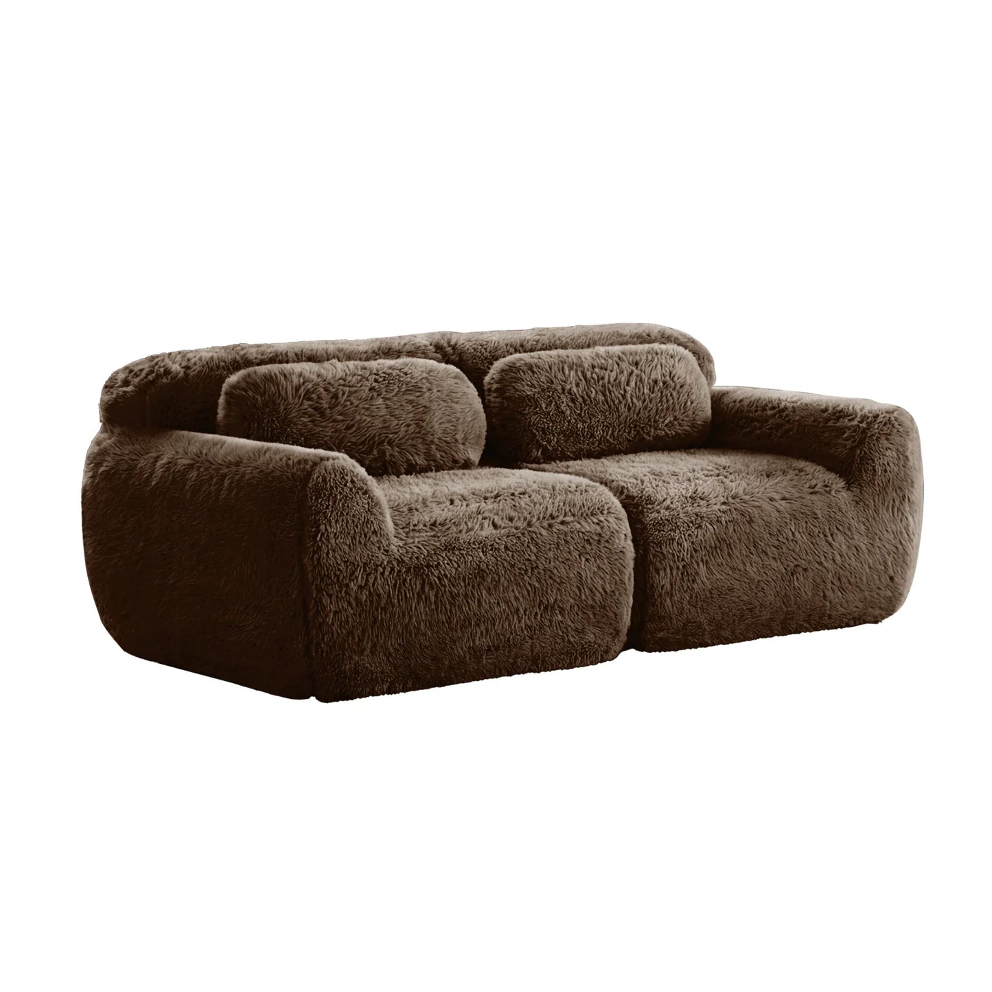 Luxury Brown Fabric Modular Sofa Modern Italian Style for Villa