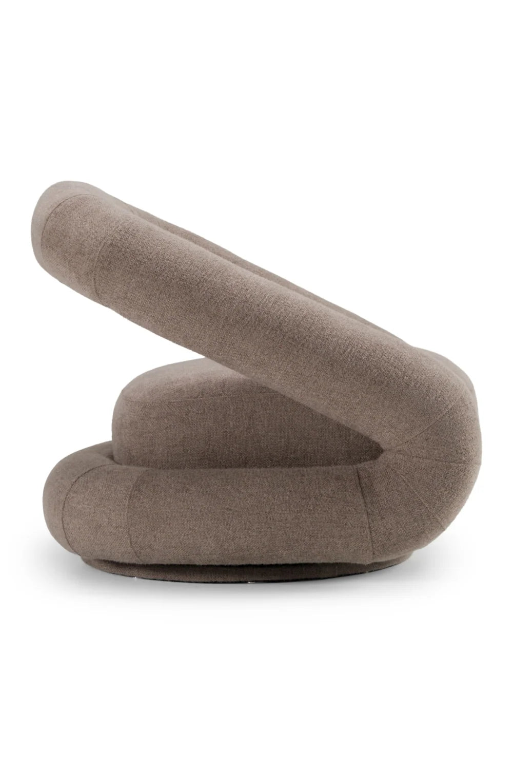 Luxury Brown Fabric Swivel Accent Chair Modern Italian Style for Villa