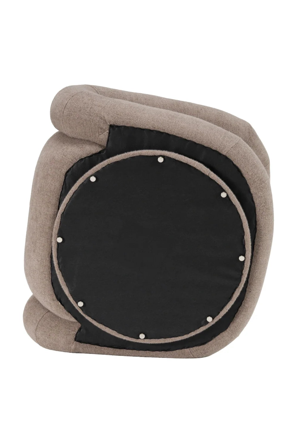 Luxury Brown Fabric Swivel Accent Chair Modern Italian Style for Villa