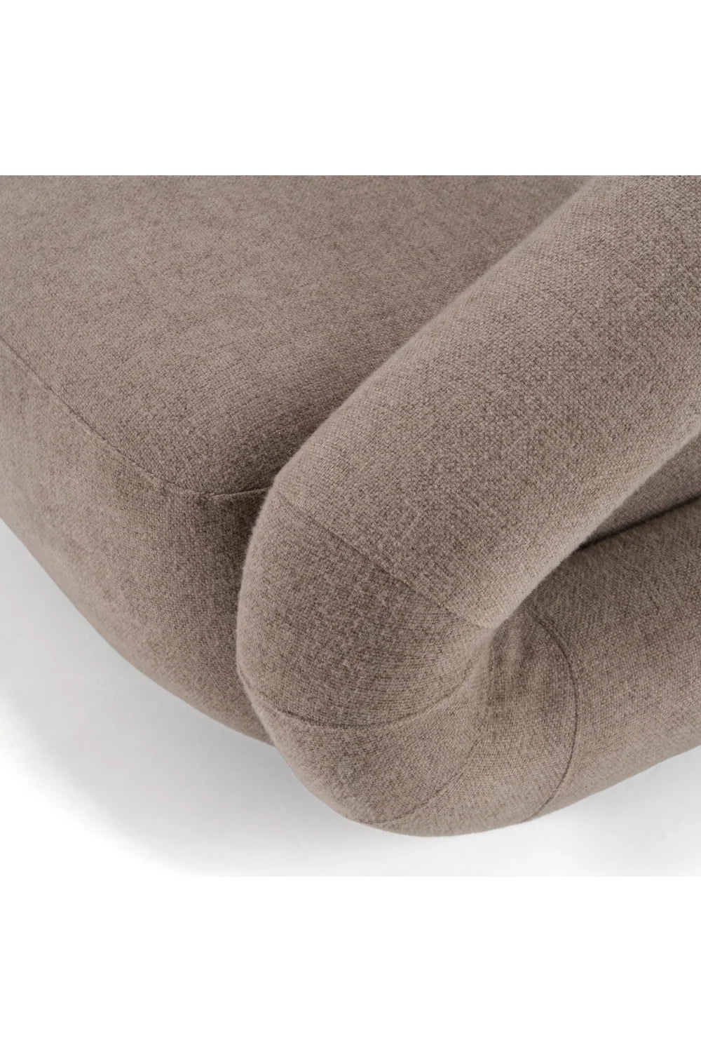 Luxury Brown Fabric Swivel Accent Chair Modern Italian Style for Villa