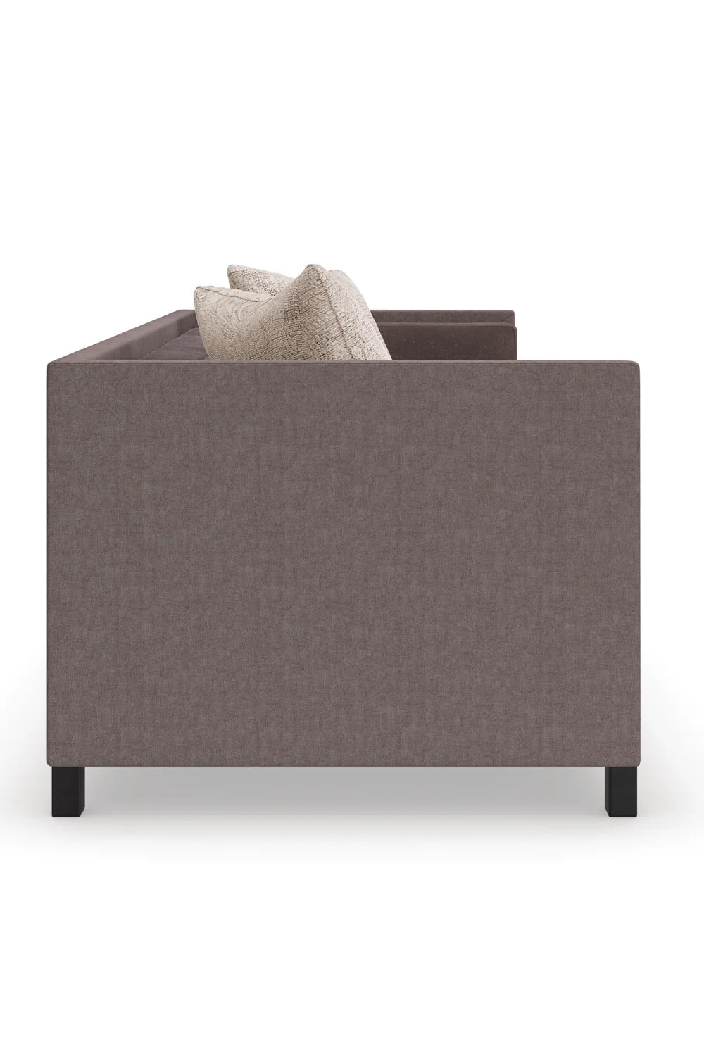 Luxury Brown Fabric Tuxedo Sofa Modern Italian Style for Villa