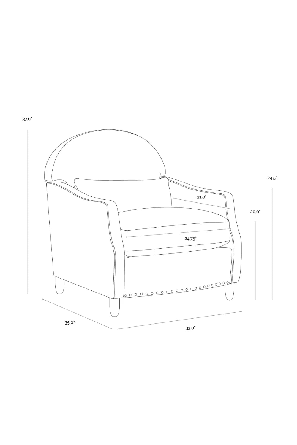Luxury Brown Italian Leather Lounge Chair Modern Italian Style for Villa