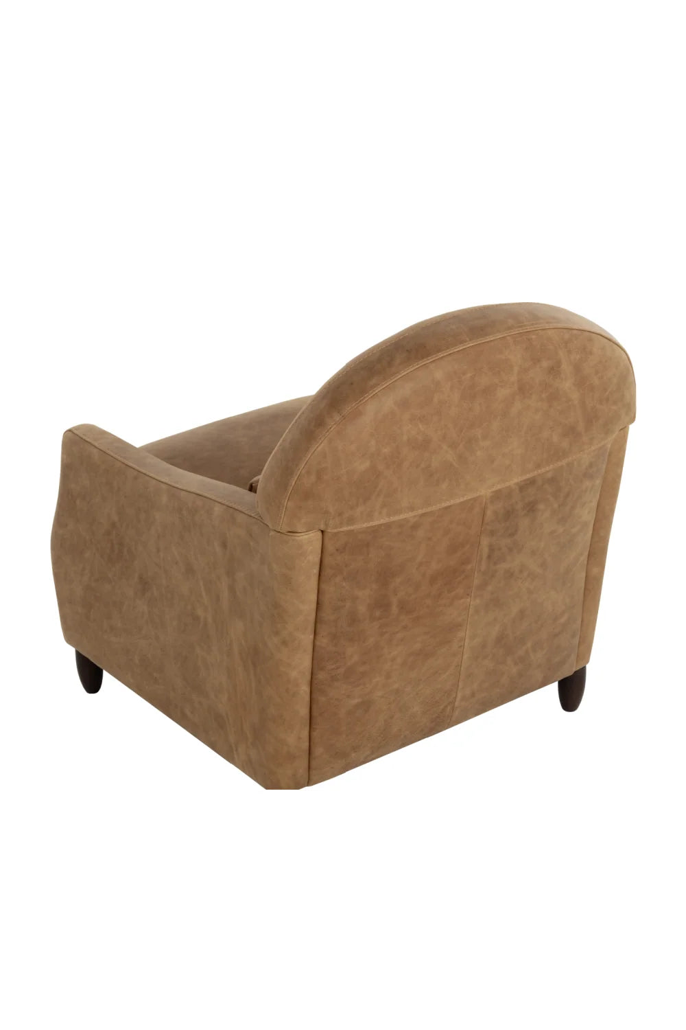 Luxury Brown Italian Leather Lounge Chair Modern Italian Style for Villa