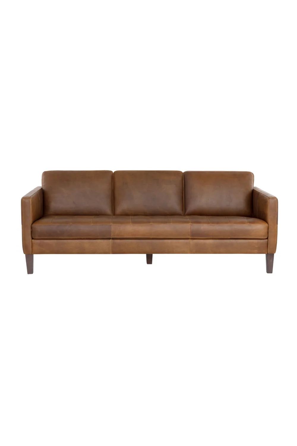 Luxury Brown Italian Leather Sofa Modern Italian Style for Villa