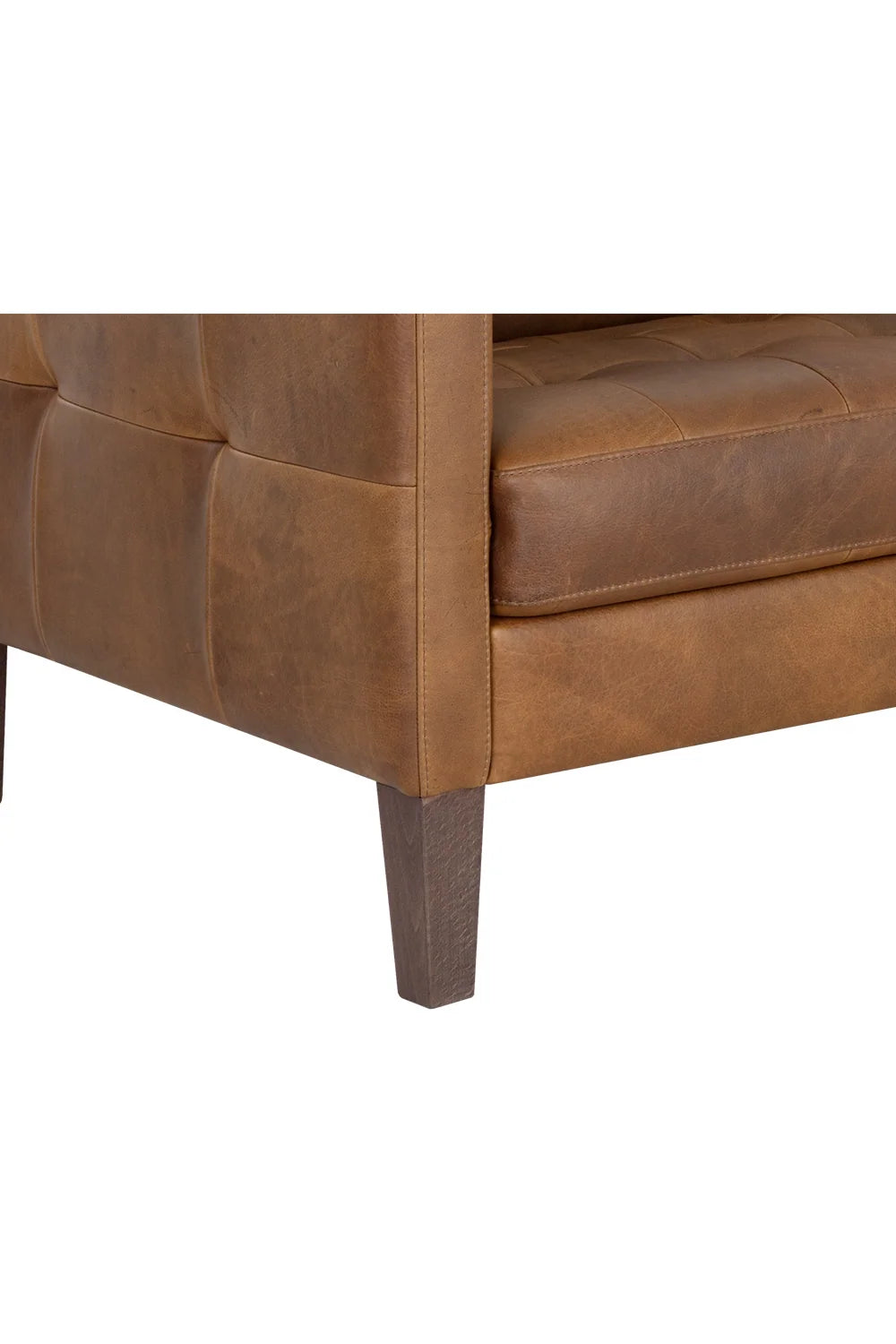 Luxury Brown Italian Leather Sofa Modern Italian Style for Villa