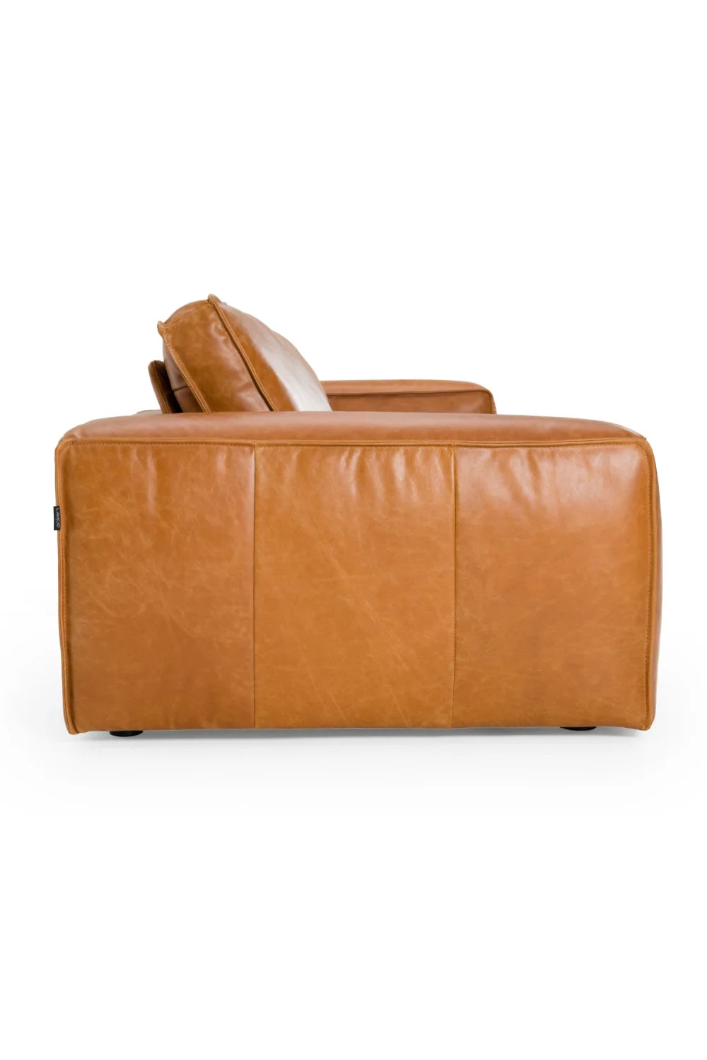 Luxury Brown Leather 3-Piece Sofa Modern Italian Style for Villa