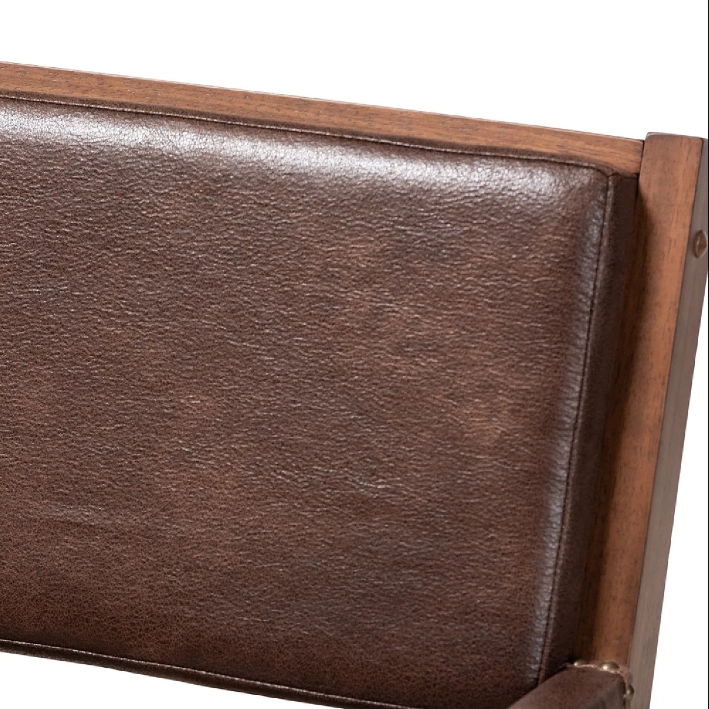 Luxury Brown Leather Accent Chair European Style for Villa