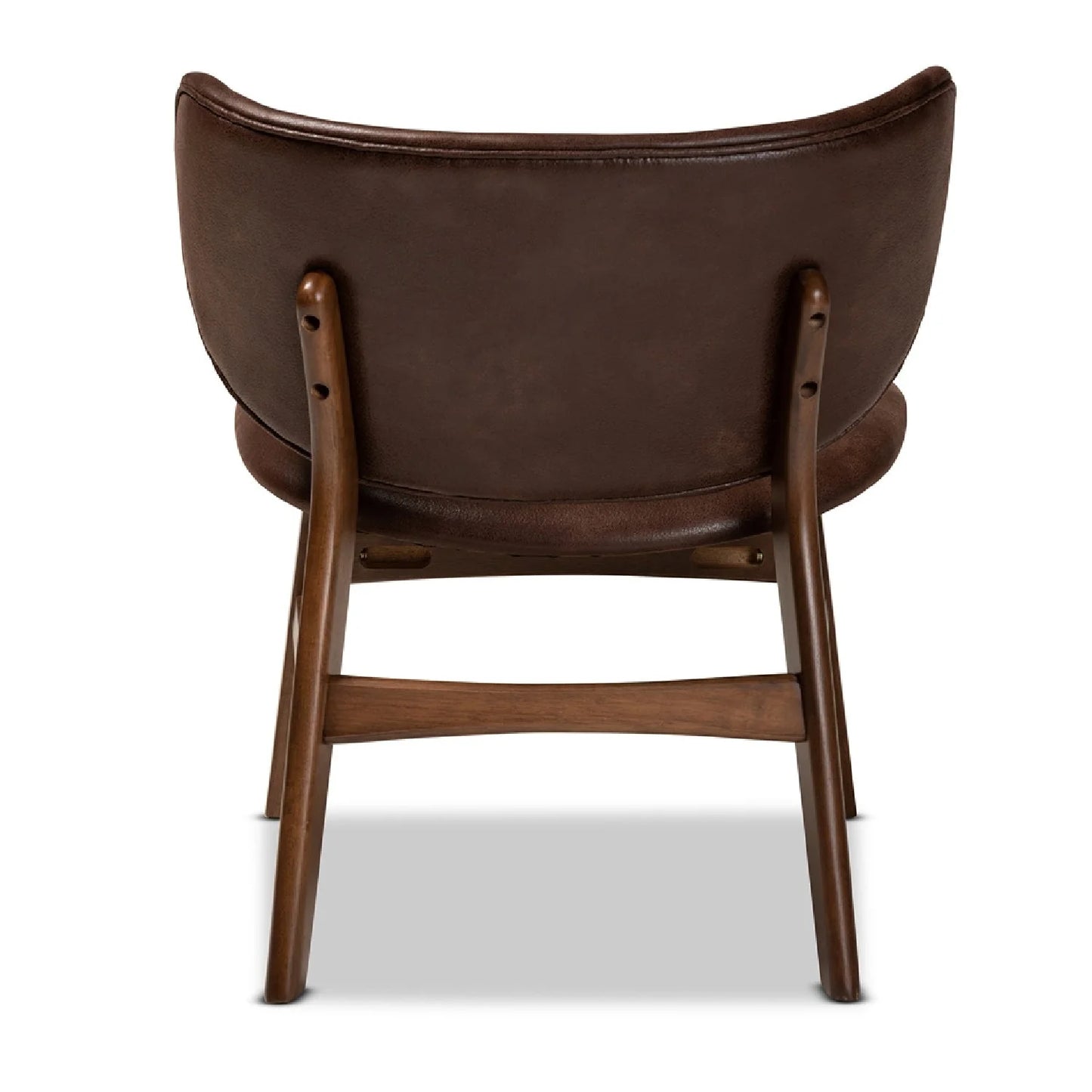 Luxury Brown Leather Accent Chair Modern Italian Style for Villa